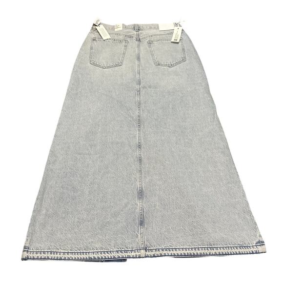 Aritzia Denim Forum The Coco High-Rise Maxi Denim Skirt Size 30 Waist New - Picture 2 of 8